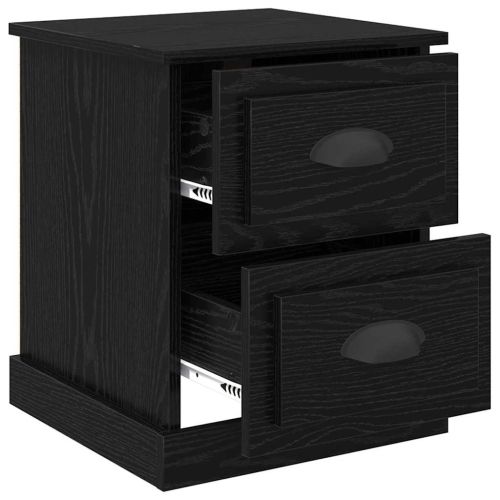 Нощен шкаф 2 pcs Черния дъб 39 x 39 x 47.5 см Инженерно дърво