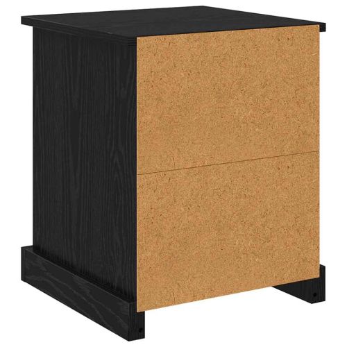 Нощен шкаф 2 pcs Черния дъб 39 x 39 x 47.5 см Инженерно дърво