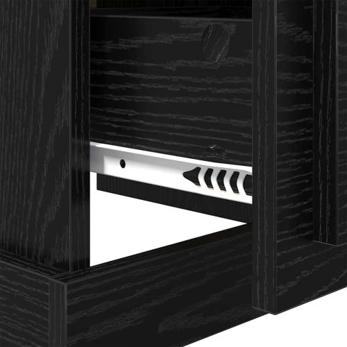 Нощен шкаф 2 pcs Черния дъб 39 x 39 x 47.5 см Инженерно дърво