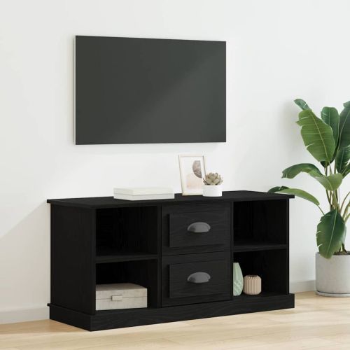 ТВ шкаф Черния дъб 99,5 x 35,5 x 48 см Инженерно дърво