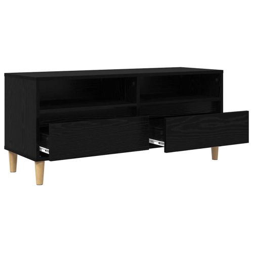 ТВ шкаф Черния дъб 100 x 34,5 x 44,5 см Инженерно дърво
