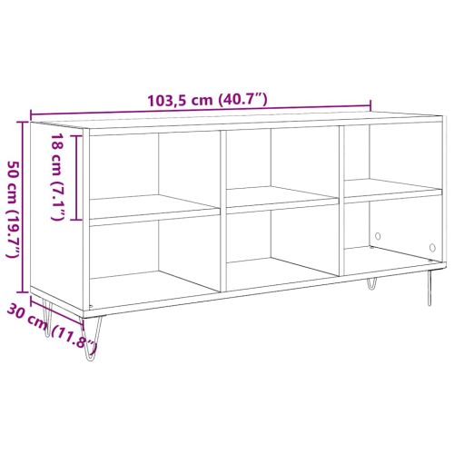 ТВ шкаф Черния дъб 103,5 x 30 x 50 см Инженерно дърво