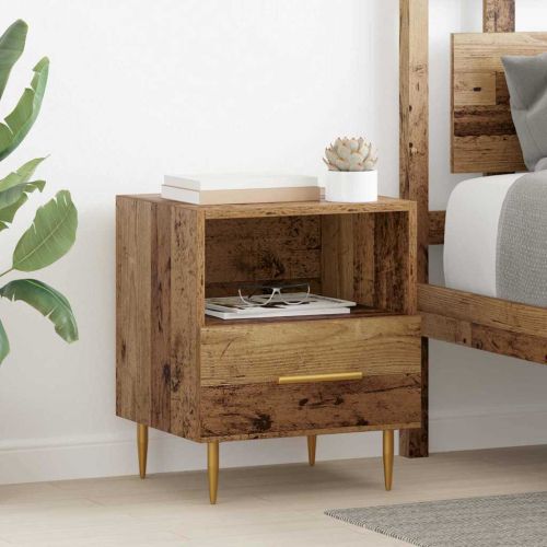 Нощно шкафче Кафяво 40 x 35 x 47,5 см Инженерно дърво