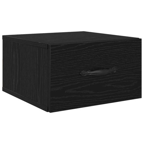 Нощен шкаф с чекмедже Черен дъб 35 x 35 x 20 см Инженерно дърво