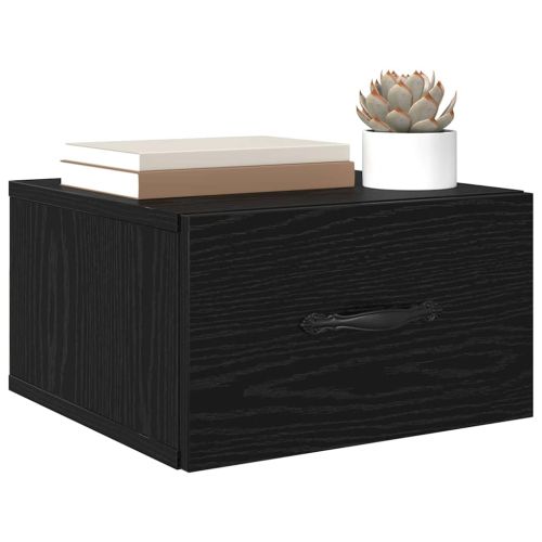 Нощен шкаф 2 pcs Черен дъб 35 x 35 x 20 см Инженерно дърво