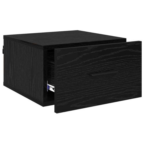 Нощен шкаф с чекмедже Черен дъб 35 x 35 x 20 см Инженерно дърво