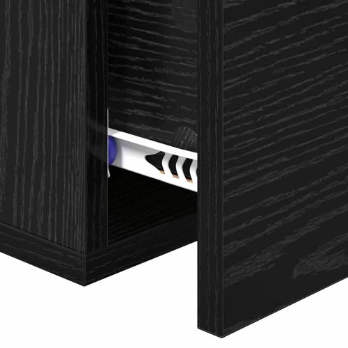 Нощен шкаф 2 pcs Черен дъб 35 x 35 x 20 см Инженерно дърво