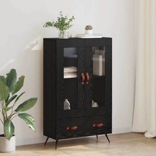 Висок шкаф с чекмедже Черния дъб 69,5 x 31 x 115 см