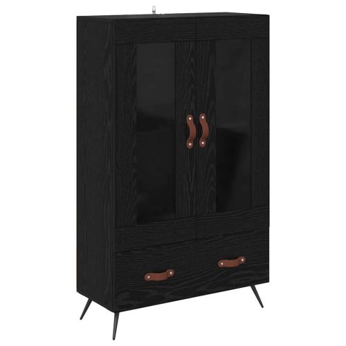 Висок шкаф с чекмедже Черния дъб 69,5 x 31 x 115 см