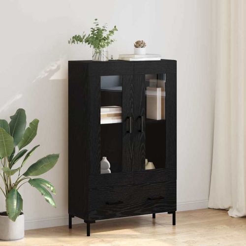 Висок шкаф Черния дъб 69,5 x 31 x 115 см Инженерно дърво