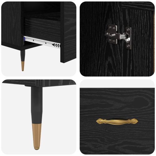 Висок шкаф Черния дъб 69,5 x 31 x 115 см Инженерно дърво