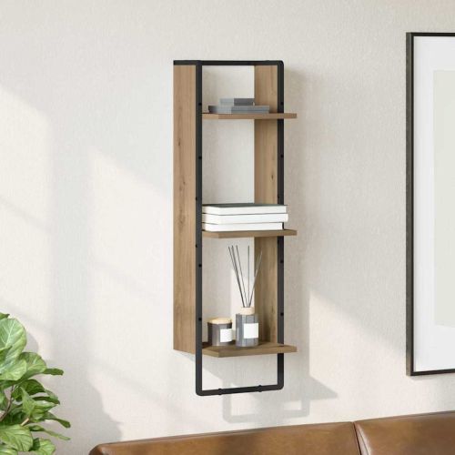 Стенен рафт с рафт Дъб 30 x 25 x 100 cm Инженерно дърво