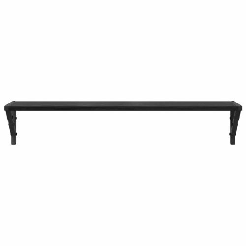 Стени за рафтове с рафт 2 pcs Черния дъб 80 x 15 x 15,5 cm