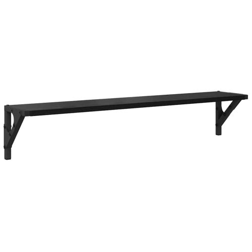 Стени за рафтове с рафт 2 pcs Черния дъб 80 x 15 x 15,5 cm