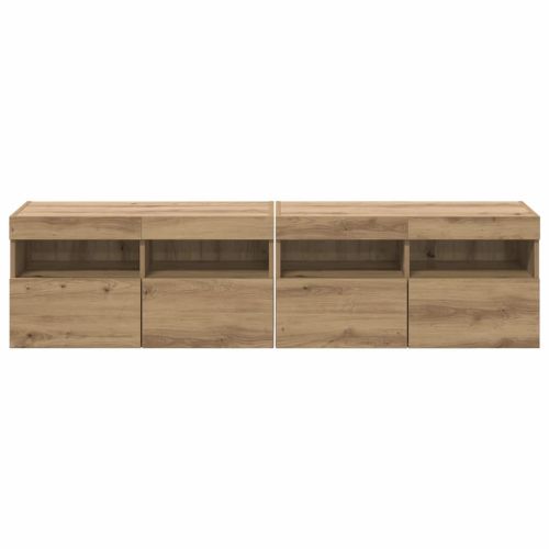 Кабинети за телевизор на стената 2 pcs Дъб 80 х 30 х 40 см