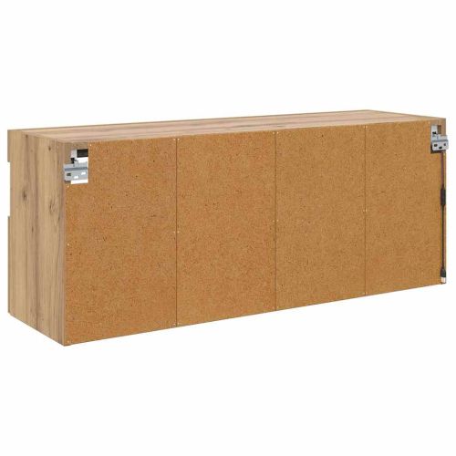 TV стенен шкаф с LED Дъб 100 x 30 x 40 см Инженерно дърво