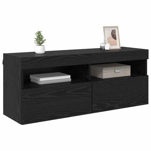 TV стенен шкаф Черния дъб 100 x 30 x 40 см Инженерно дърво