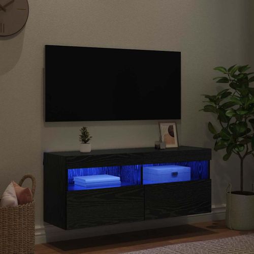 TV стенен шкаф Черния дъб 100 x 30 x 40 см Инженерно дърво