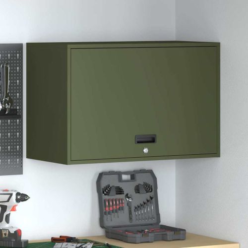 Стенен шкаф за гараж Маслиненозелен 80 x 40 x 53 см