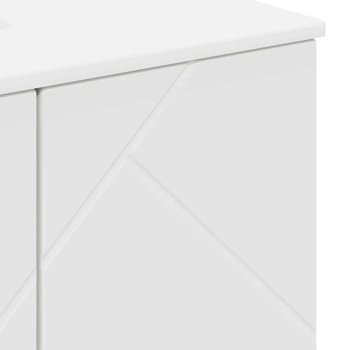 Шкаф за баня Бяло 61 x 35 x 64 см Инженерно дърво & Метал