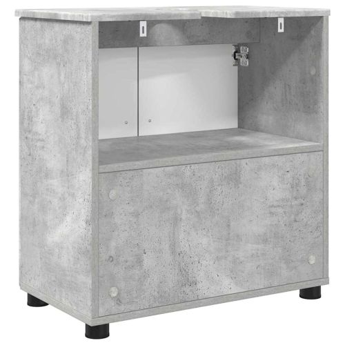 Шкаф за баня със съхранение Циментено сиво 61 x 35 x 64 см