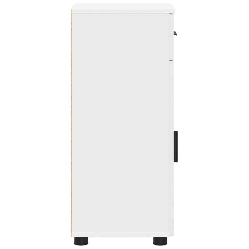 Шкаф за баня Бяло 30 x 35 x 80 см Инженерно дърво & Метал