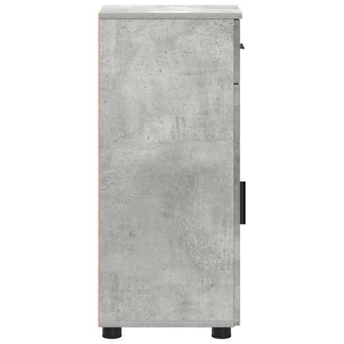 Шкаф за баня с чекмедже с врата Циментено сиво 30 x 35 x 80 см