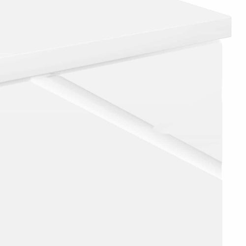 Шкаф за баня със съхранение Лъскаво бяло 30 x 35 x 192 см