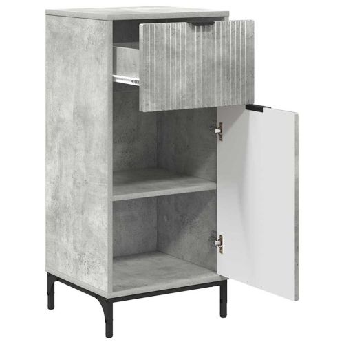 Шкаф за баня с чекмедже Циментено сиво 39,5 x 36 x 88 см