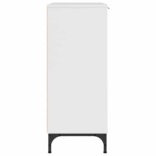 Служебен шкаф Лъскаво бяло 69,5 x 33 x 82 см Инженерно дърво