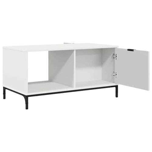 Масичка за кафе с чекмедже Бяло 90 x 49 x 46 см Инженерно дърво