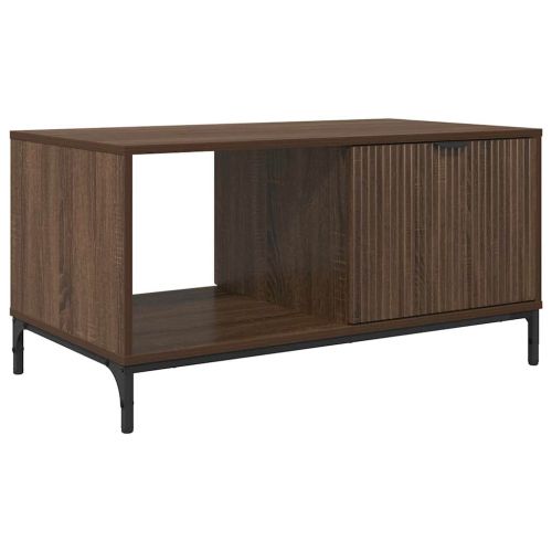 Масичка за кафе Кафяв дъб 90 x 49 x 46 см Инженерно дърво