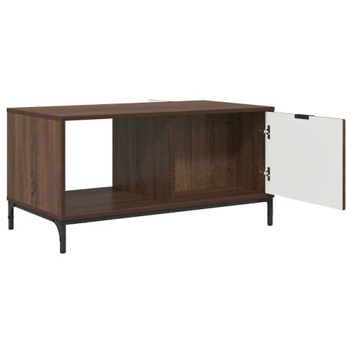 Масичка за кафе Кафяв дъб 90 x 49 x 46 см Инженерно дърво