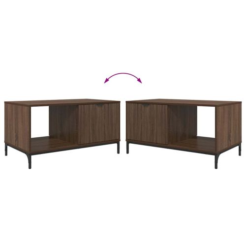 Масичка за кафе Кафяв дъб 90 x 49 x 46 см Инженерно дърво