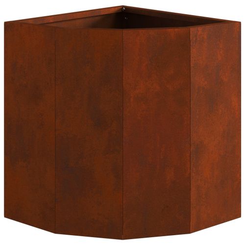 Ъглов сандък за цветя Ръждясало 30 x 30 x 35 см