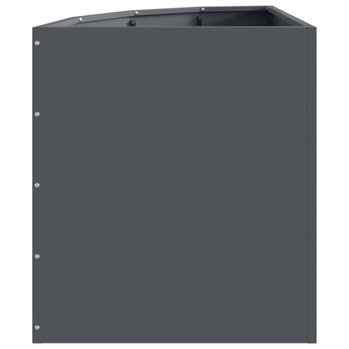 Ъглов сандък за цветя Антрацит 45 x 45 x 50 см Стомана