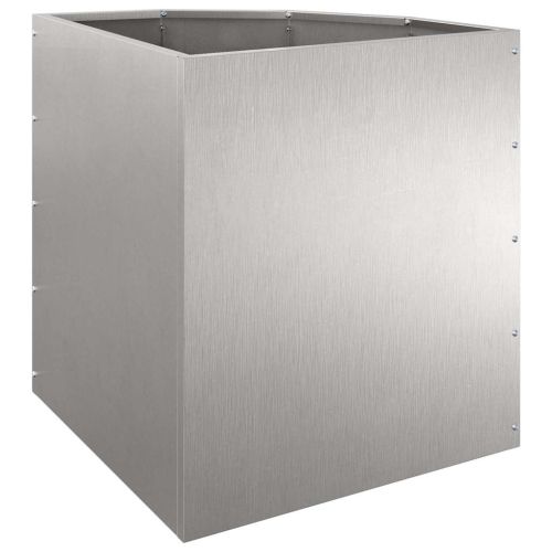 Ъглов сандък за цветя Сребрист 45 x 45 x 50 см