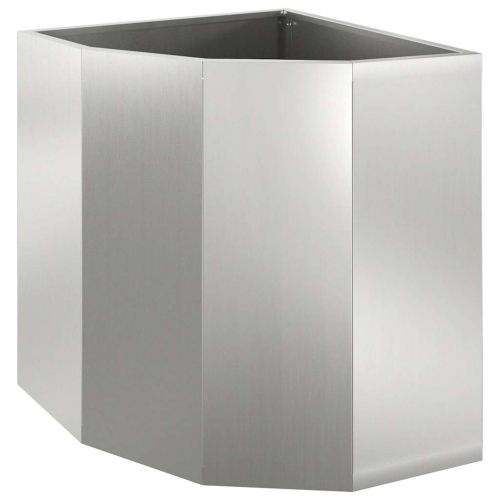 Ъглов сандък за цветя Сребрист 45 x 45 x 50 см