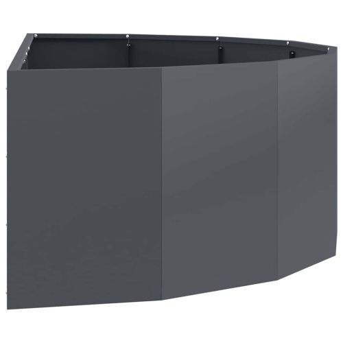 Кашпа Антрацит 120 x 60 x 35 cm Стомана