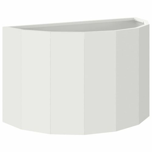 Кашпа Бяло 60 x 30 x 35 см Стомана