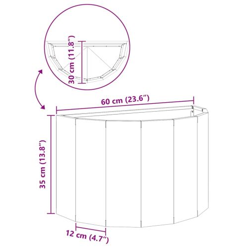 Кашпа Антрацит 60 x 30 x 35 см Стомана