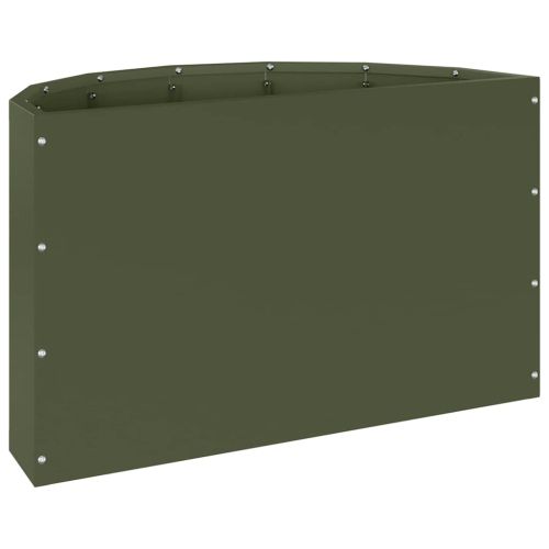 Кашпа Маслинено зелено 60 x 30 x 35 см Стомана