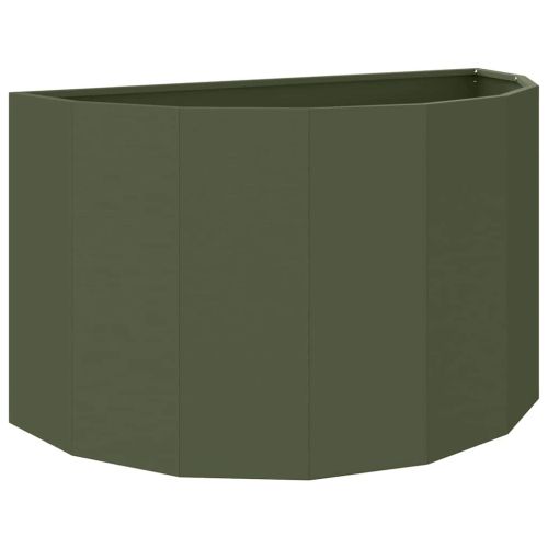 Кашпа Маслинено зелено 90 x 45 x 50 см Стомана