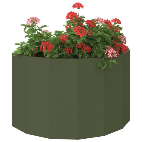 Кашпа Маслинено зелено 90 x 45 x 50 см Стомана
