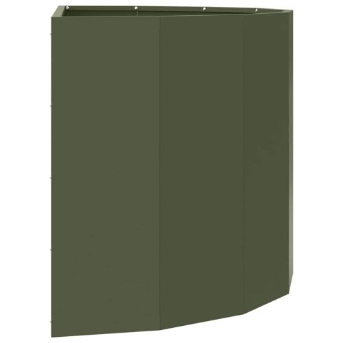 Кашпа Маслинено зелено 90 x 45 x 50 см Стомана