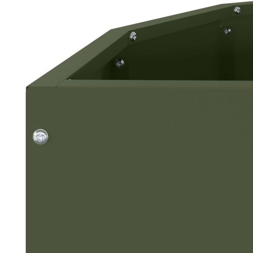 Кашпа Маслинено зелено 90 x 45 x 50 см Стомана