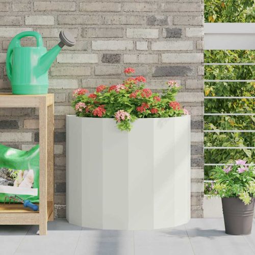 Кашпа Бяло 60 x 30 x 50 см Стомана