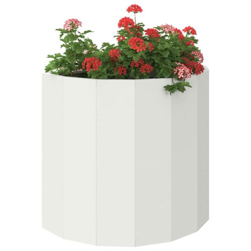Кашпа Бяло 60 x 30 x 50 см Стомана