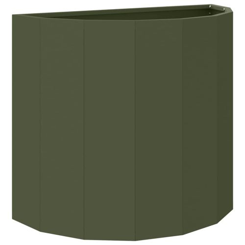 Кашпа Маслинено зелено 60 x 30 x 50 см Стомана