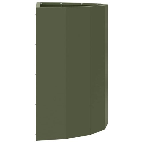 Кашпа Маслинено зелено 60 x 30 x 50 см Стомана